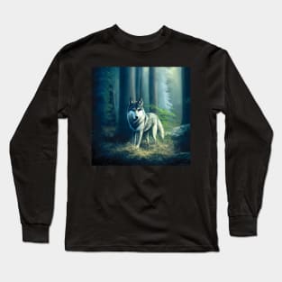 Wolf in a Forest Long Sleeve T-Shirt